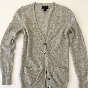 Incredibly soft J Crew XXS 100% cashmere gray cardigan